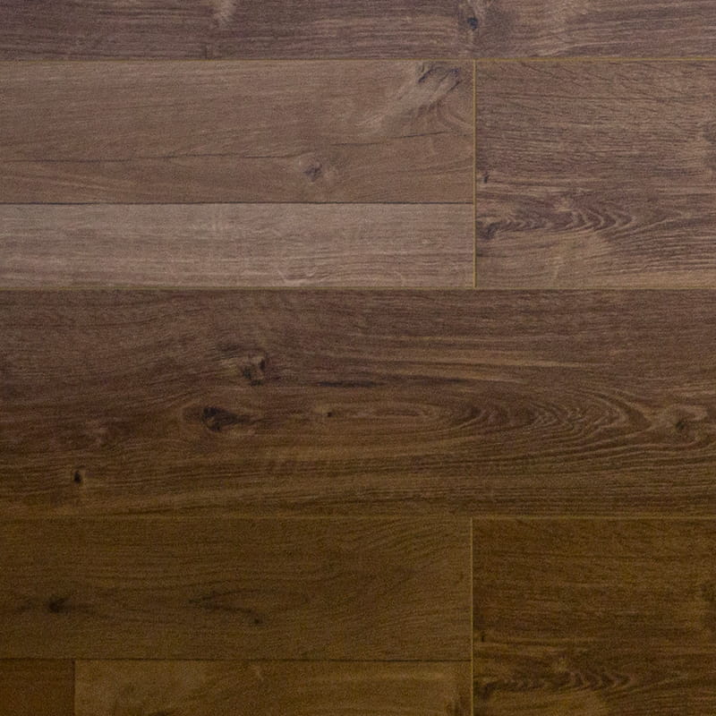 12 mm Premium-Laminat in Walnussfarbe, glatte Oberfläche, Klickboden